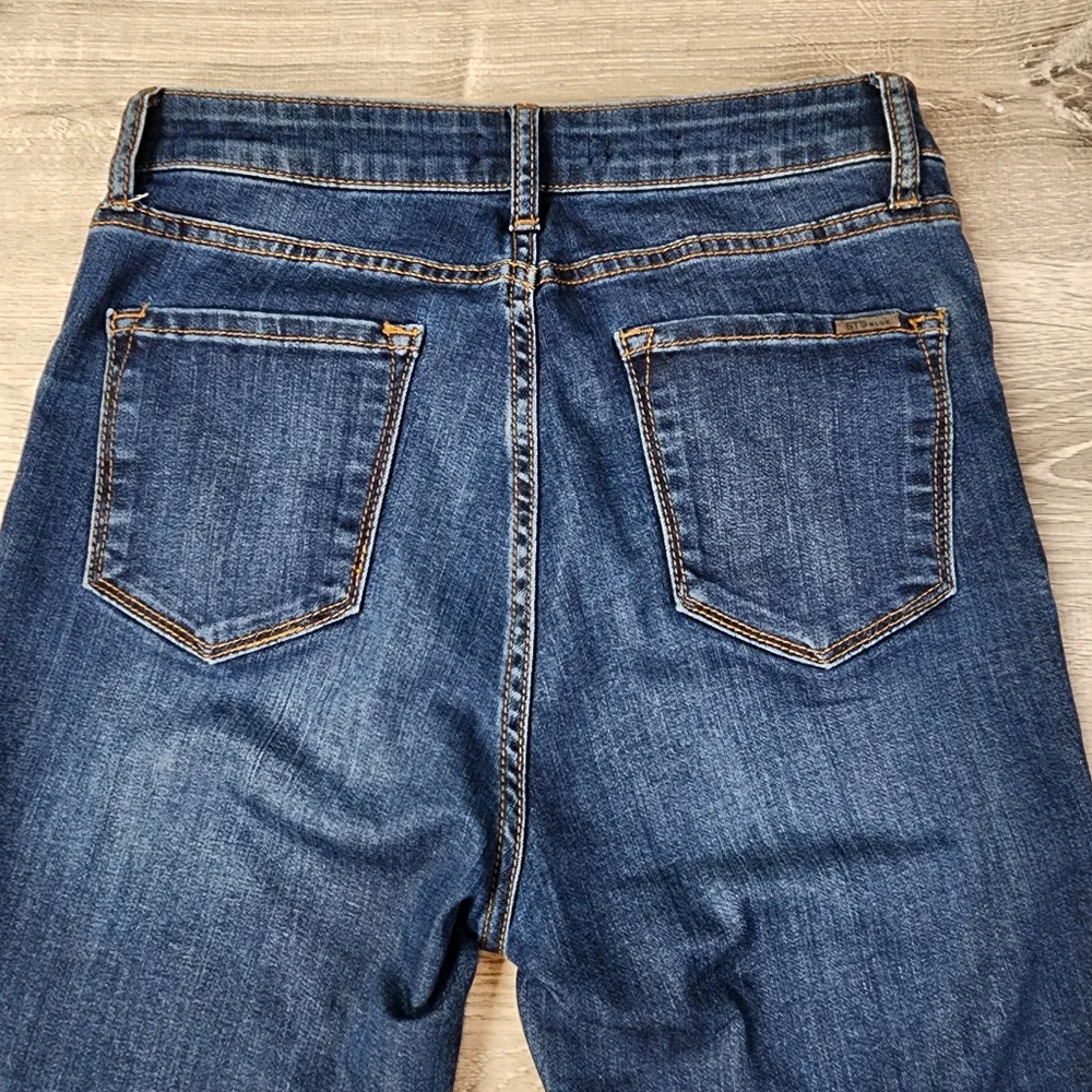 STS BLUE Ashley High Rise Button Fly Blue Denim Raw Hem Jean 28 - Picture 13 of 14